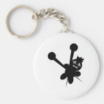 black voodoo doll needles torture key chain