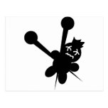 black voodoo doll needles torture post cards