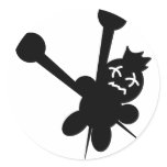 black voodoo doll needles torture stickers
