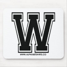 Black W Mousepads