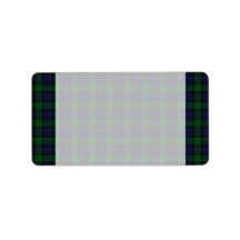 Black Watch Tartan Blank Address Label