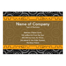 Black Waves Big Business Card Template