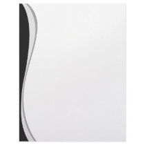 Black Waves Side Customized Letterhead