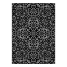 Black Waves Small Personalized Invites