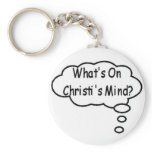 Black What's On Christi's Mind Thought Bubble Key Chains