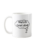 Black What's On Christi's Mind Thought Bubble mugs