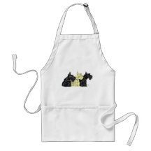 Black & Wheaten Scottish Terriers Aprons