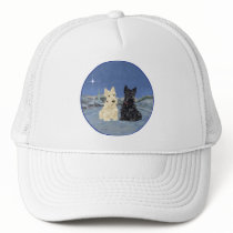 Black & Wheaten Scottish Terriers Winter Trucker Hats