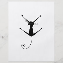 Black Whimsy Kitty 10 Full Color Flyer
