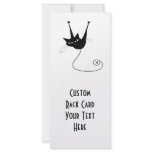 Black Whimsy Kitty 1 Rack Card Template