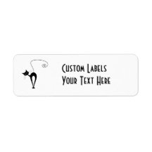 Black Whimsy Kitty 3 Labels