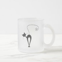 Black Whimsy Kitty 3 Mugs