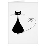 Black Whimsy Kitty 4 Cards