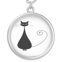 Black Whimsy Kitty 4 Necklace