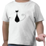 Black Whimsy Kitty 4 T Shirt