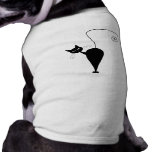 Black Whimsy Kitty 5 Doggie T-shirt