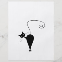 Black Whimsy Kitty 5 Full Color Flyer
