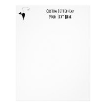 Black Whimsy Kitty 5 Letterhead