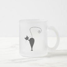 Black Whimsy Kitty 5 Mug