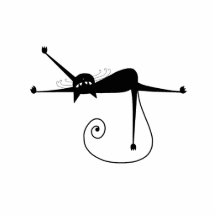 Black Whimsy Kitty 7 Photo Cut Out