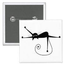 Black Whimsy Kitty 7 Pin