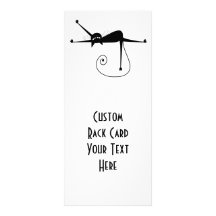 Black Whimsy Kitty 7 Rack Card Design