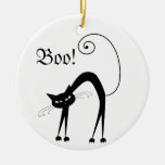 Black Whimsy Kitty 9 - Boo! Christmas Ornament