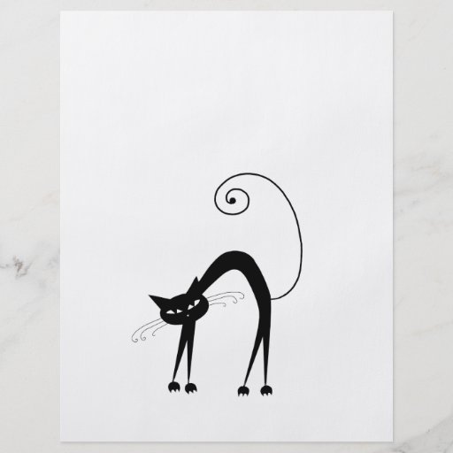 Black Whimsy Kitty 9 Personalized Flyer