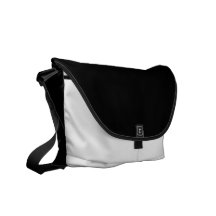 Black White Abstract Pattern Messenger Bag