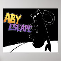Black & White Aby Escape Poster