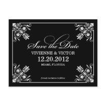 BLACK & WHITE AFFAIR | SAVE THE DATE ANNOUNCEMENT POST CARDS