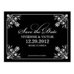 BLACK & WHITE AFFAIR | SAVE THE DATE ANNOUNCEMENT POST CARDS