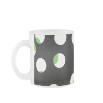 Black, White and Green Spotty Pattern. Mug