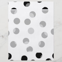 Black, white and grey spotty pattern. full colour flyer