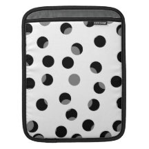 Black, white and grey spotty pattern. sleeve for iPads