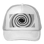 Black, White and Grey Twist Design. hats