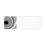 Black, White and Grey Twist Design. Return Address Labels