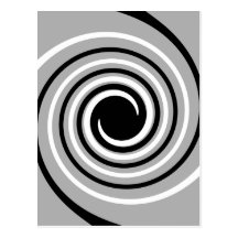 Black, White and Grey Twist Design. Postcard