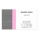 Black, White, and Pink Chevron Business Card