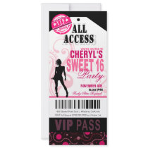 Black, White and Pink VIP Sweet 16 Ticket Party