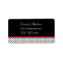 Black, white and red polka dotsAvery Label