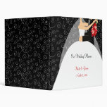 Black White and Red Wedding Planner binder