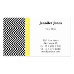 Black, White, and Yellow Chevron Business Card