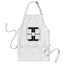 black white aprons