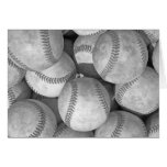 Black & White Baseball Greeting Cards