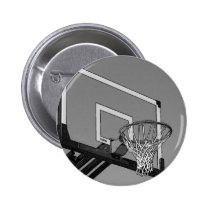 Black & White Basketball Hoop buttons