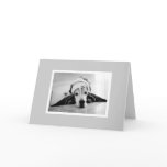 Black & White Basset Hound Card
