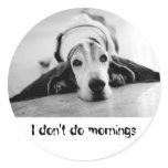 Black & White Basset Hound Sticker