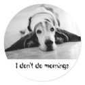 Black & White Basset Hound Sticker