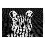 Black White Bear Greeting Cards